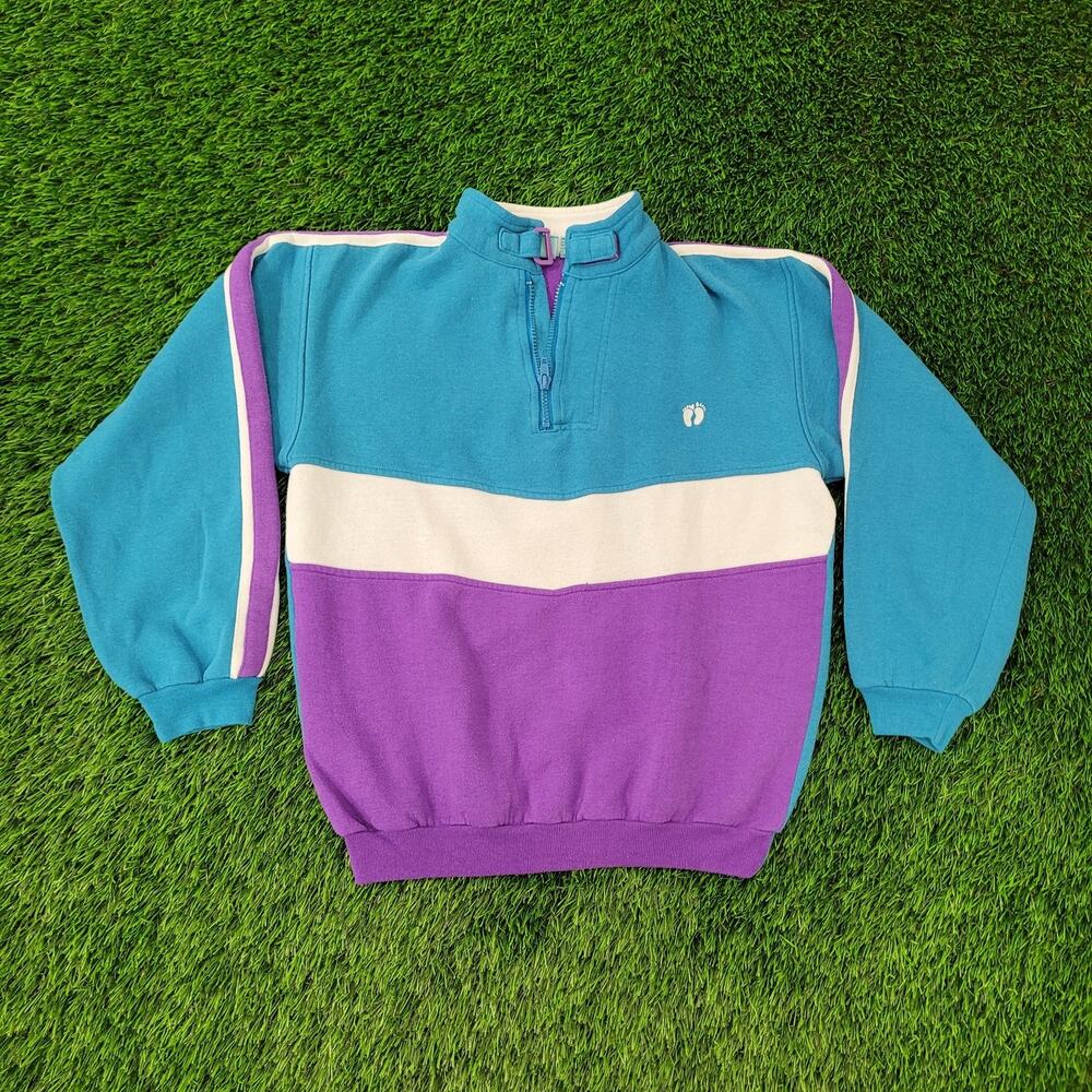 Vintage 90s MOD Hang-Ten Sweater Womens Large 20x22 Blue
